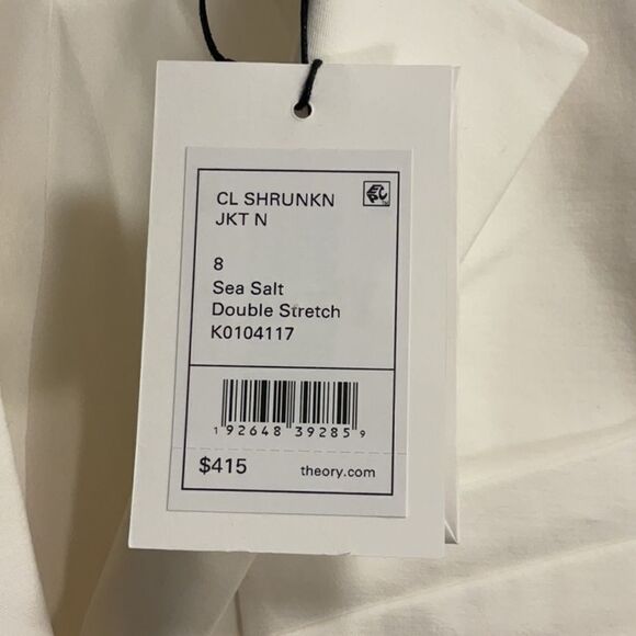 NWT Theory white Blazer sz.8/6 - Picture 11 of 11